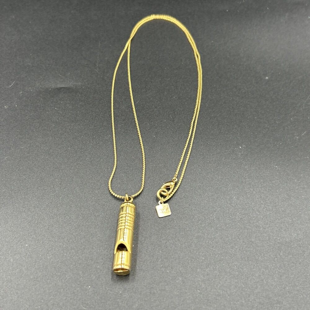 Anne Klein Whistle pendant Charm  long necklace Gift Teacher - Picture 3 of 5